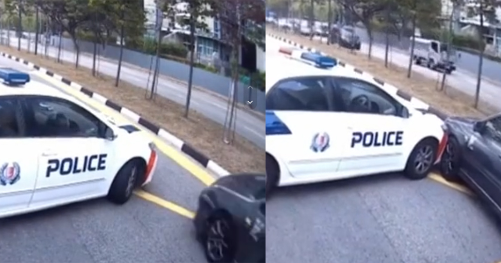 Video Of Police Car & Black Car Both Reversing & Proceeding To Crash ...