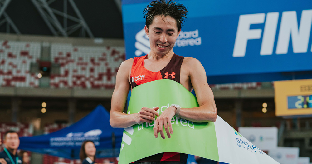 National athlete Soh Rui Yong claimed the top spot in the National Championship Marathon men’s category