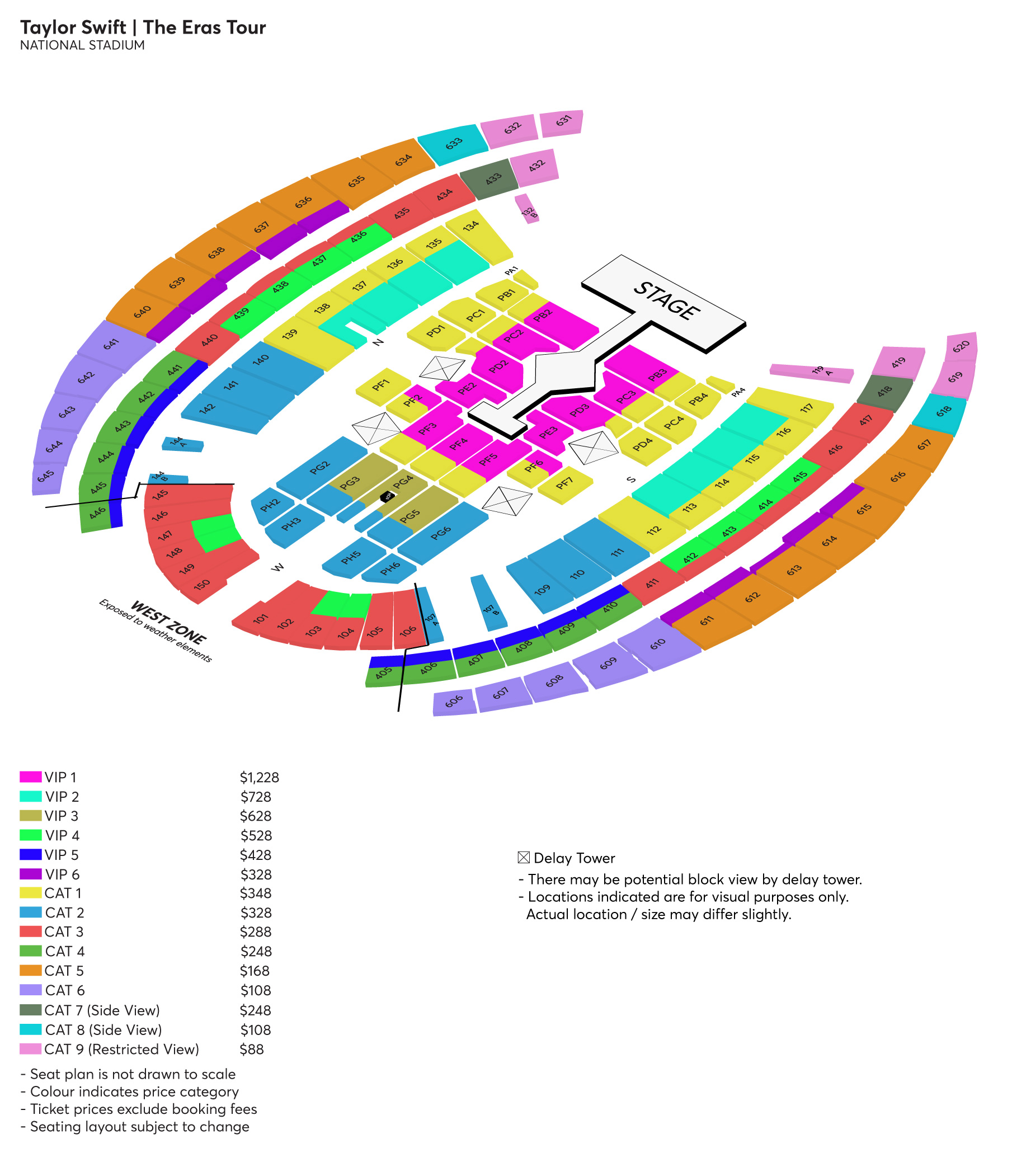 New Cat 12 ticket category added to Taylor Swift S'pore concerts ...