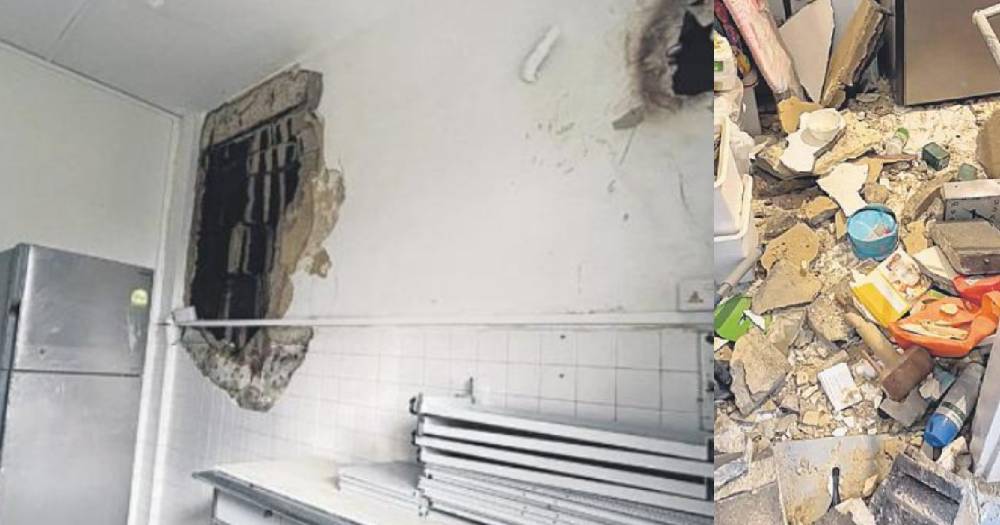 Gas leak blows a hole in 76-year-old man's apartment wall in Newton