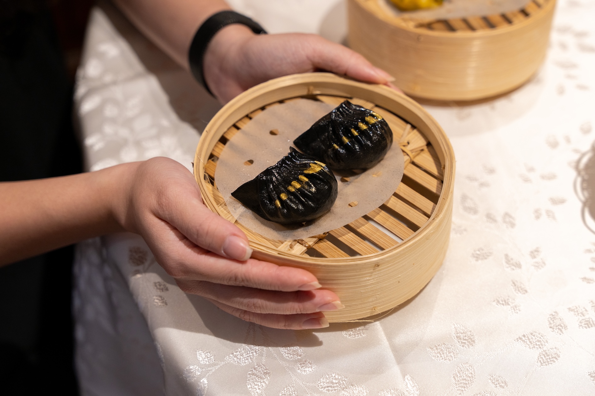 Black Garlic Shrimp Dumplings