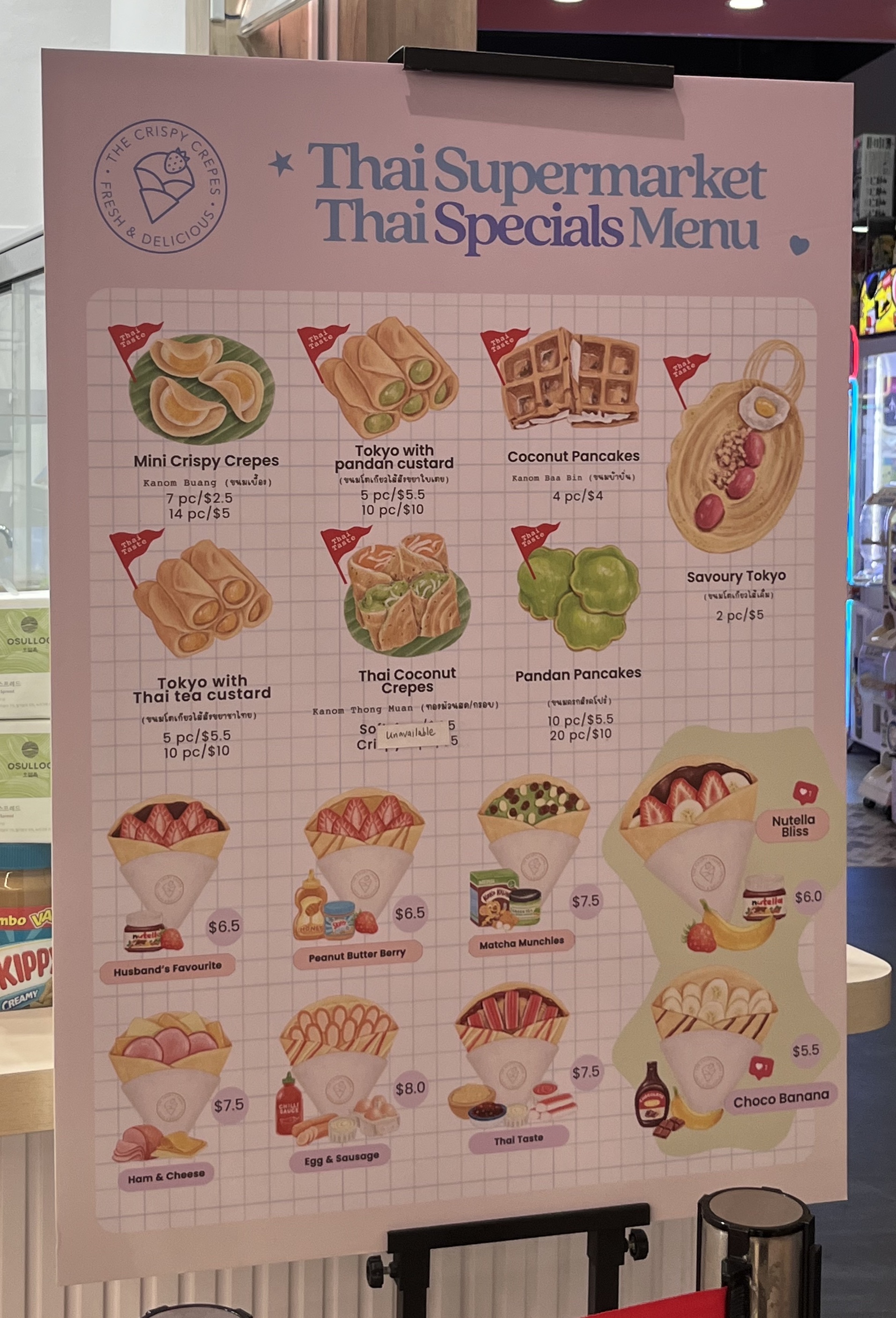 The Crispy Crepe full menu