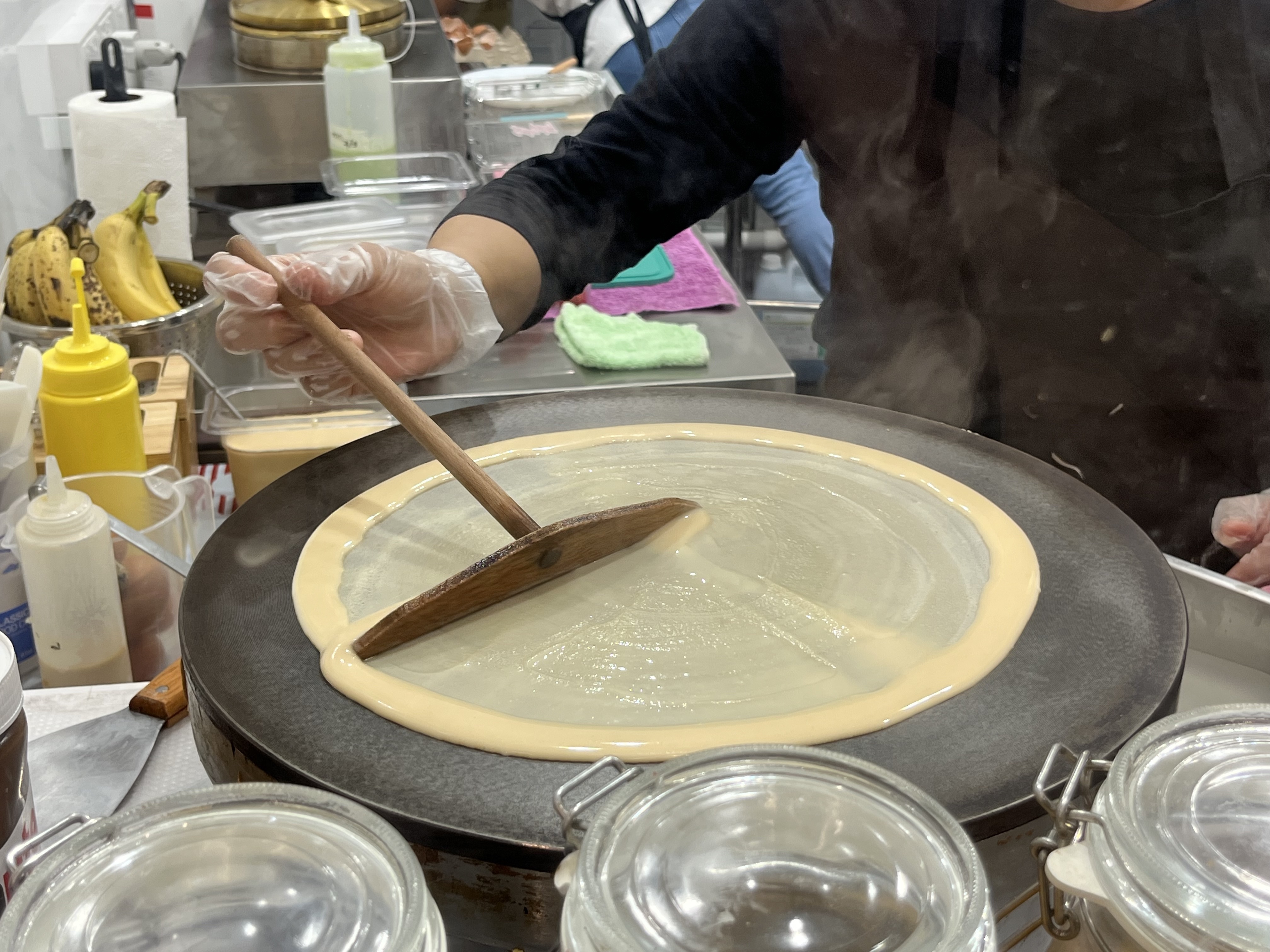 Crispy Crepe in the making