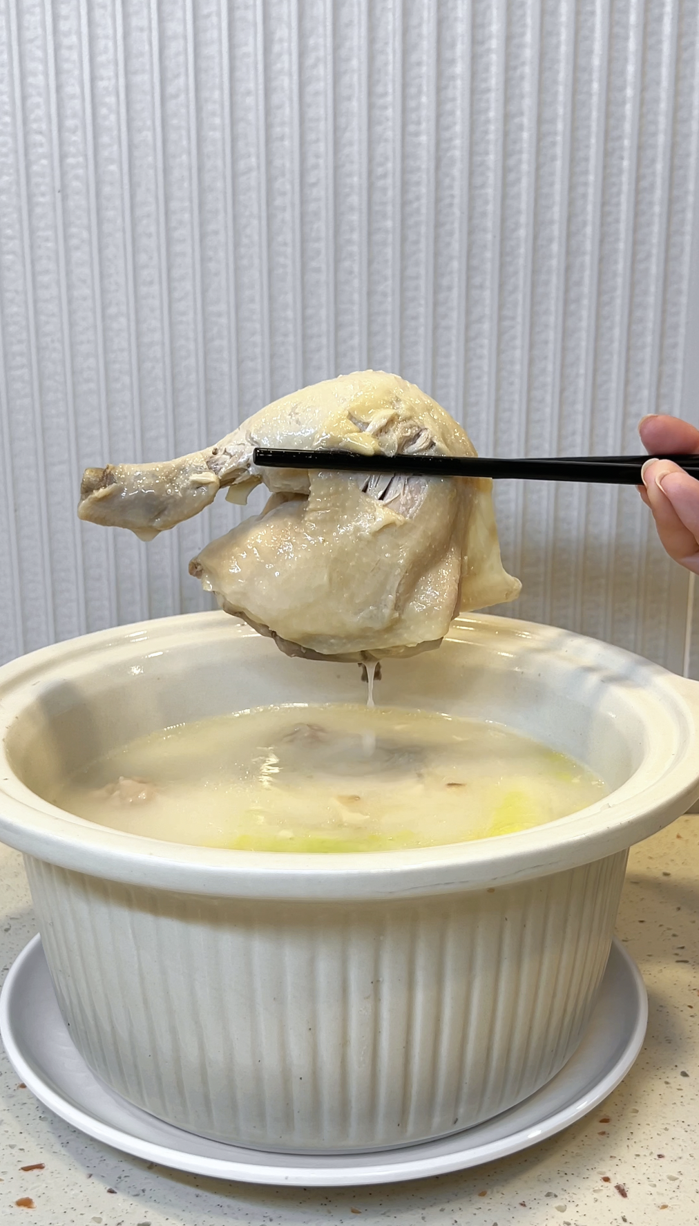 Poached Chicken and Wanton Soup