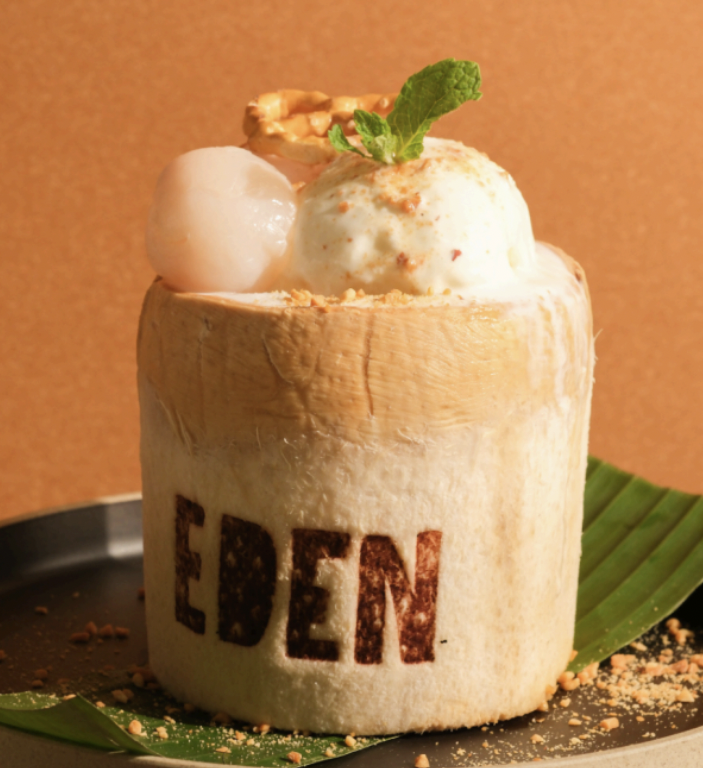 Eden Cafe coconut drink