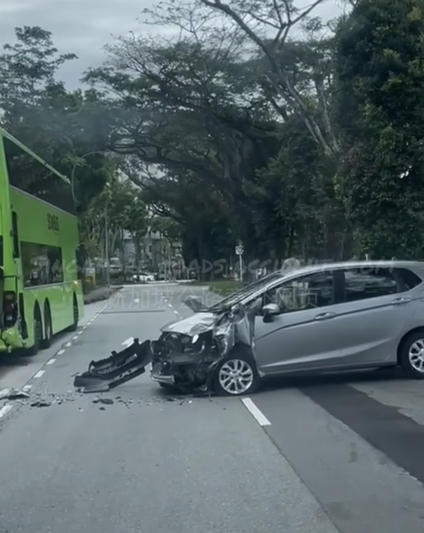 Car's bonnet & rear of bus damaged in Hillview: Driver, 70, assisting ...