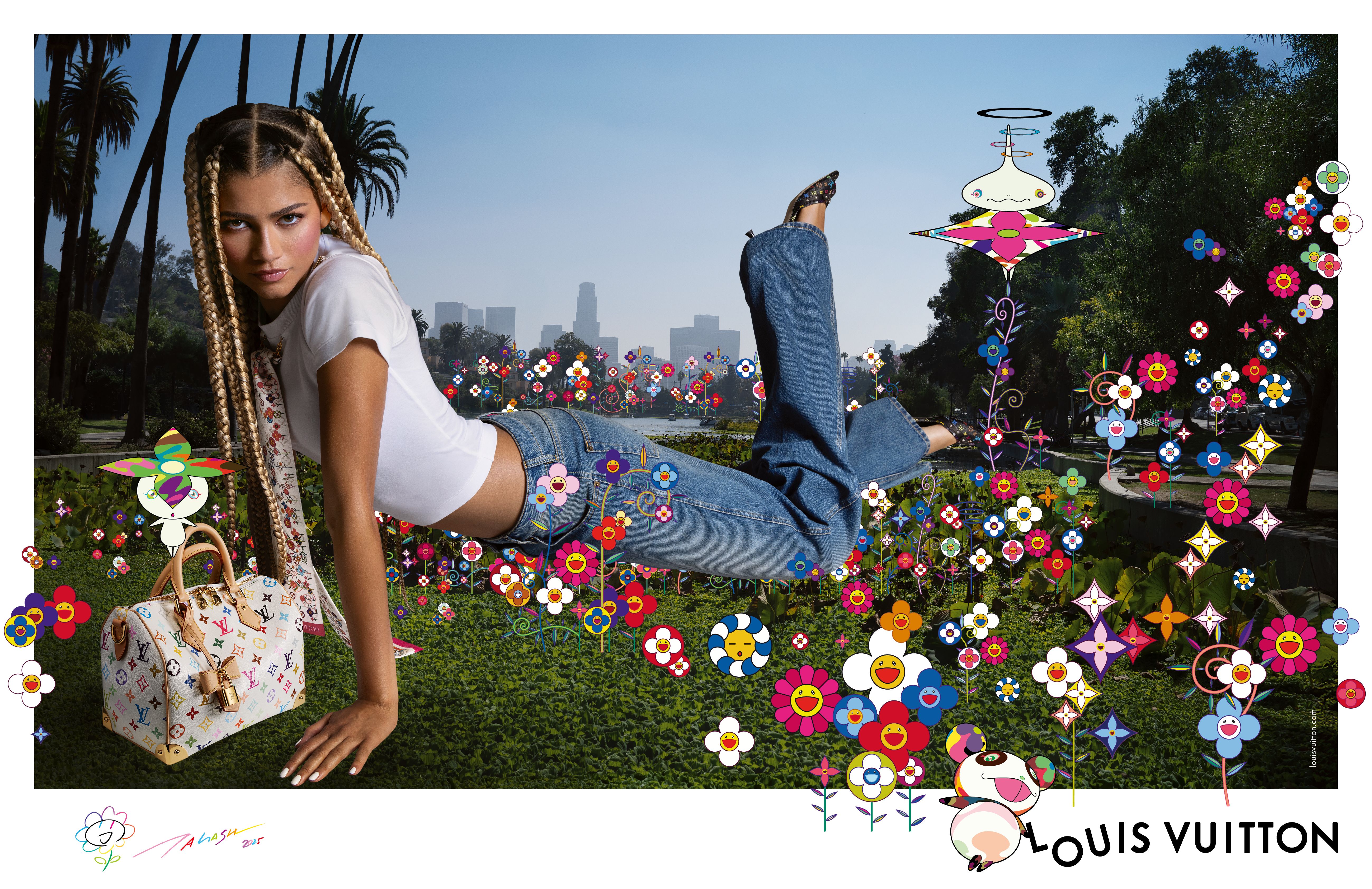 Louis Vuitton x Murakami campaign image featuring Zendaya