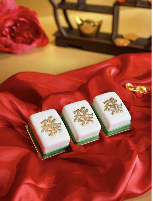 Mini mahjong cakes