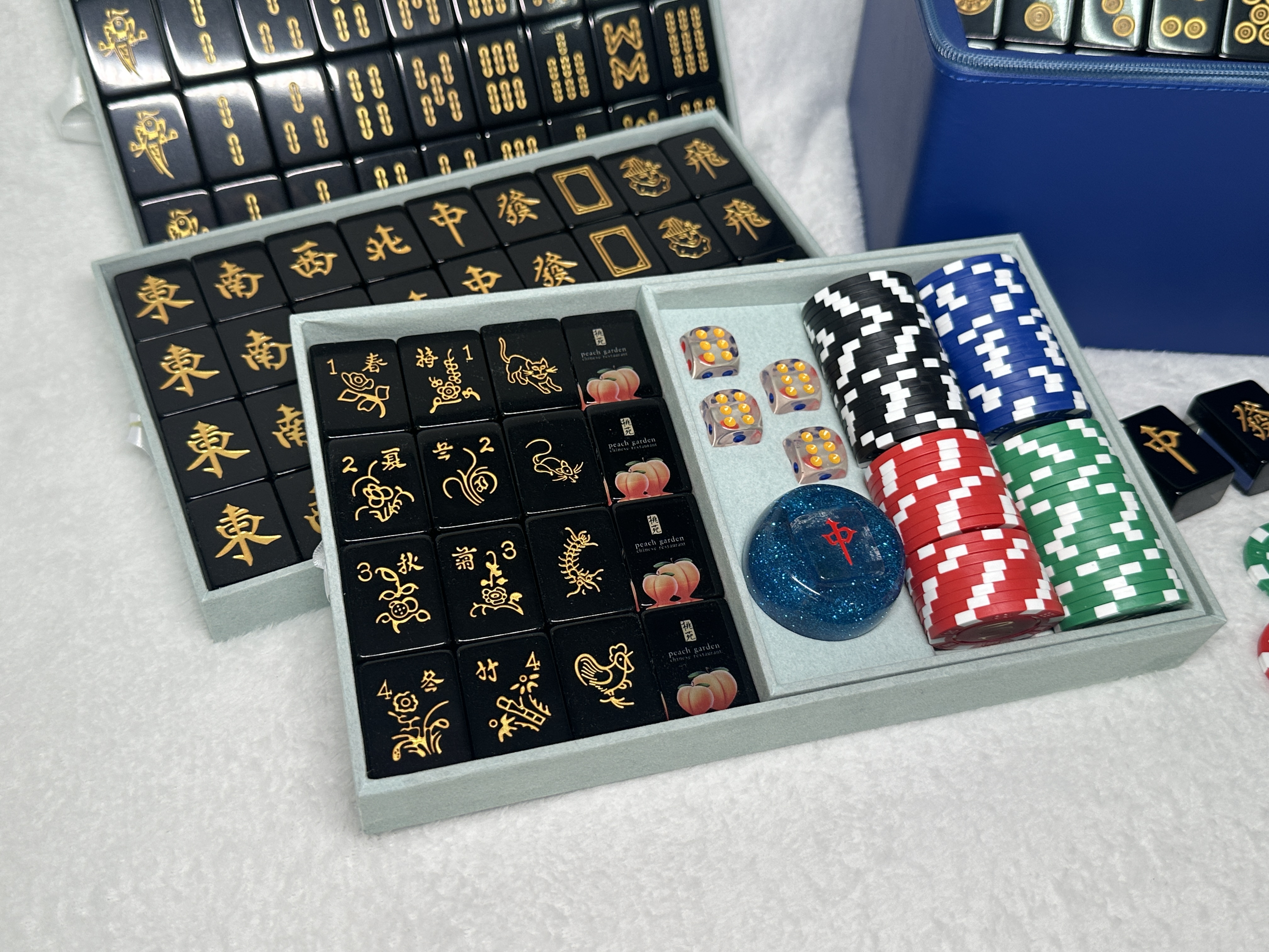 Mahjong set at Peach Garden