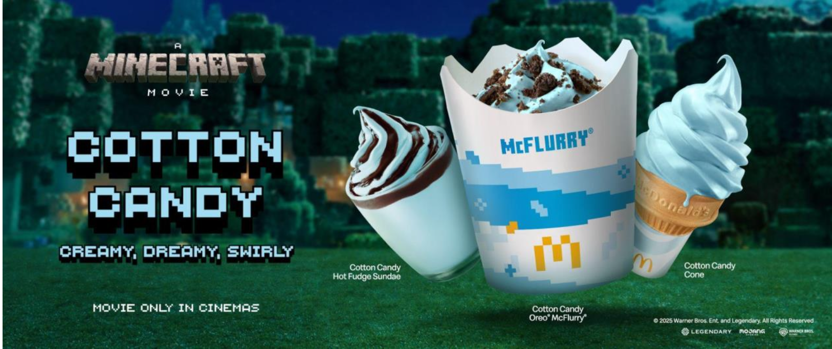 McDonald's Singapore Cotton Candy ice cream
