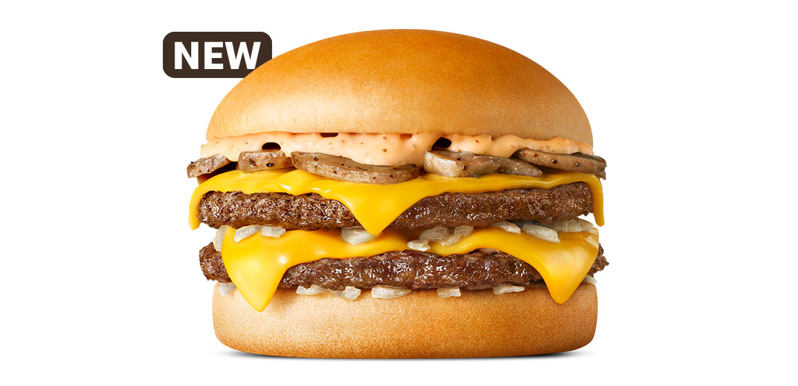 McDonald's Creamy Mushroom Double Cheeseburger