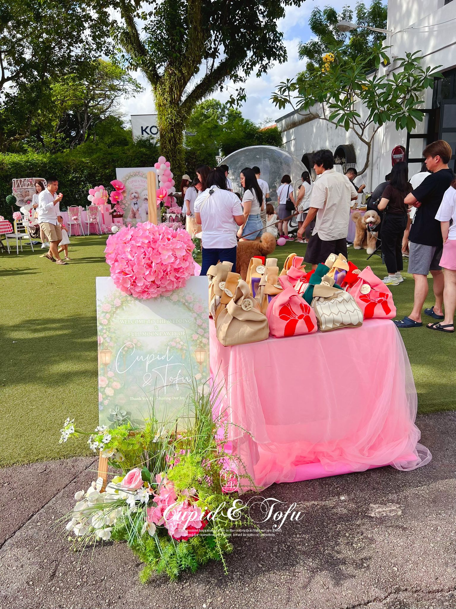 dog wedding layout