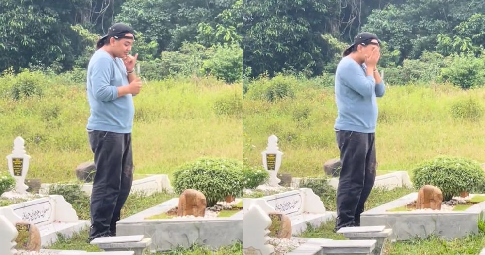 Video of deaf & mute M'sia man praying in sign language at mother's grave goes viral - Mothership.SG - News from Singapore, Asia and around the world