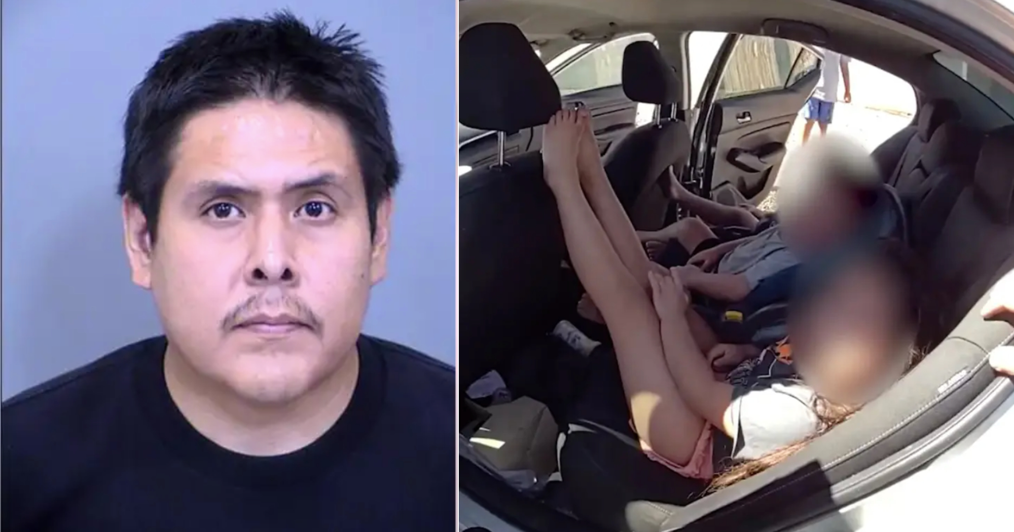Arizona man allegedly locked 4 children in car at 51°C & went shopping in sex toy store for 1 hour