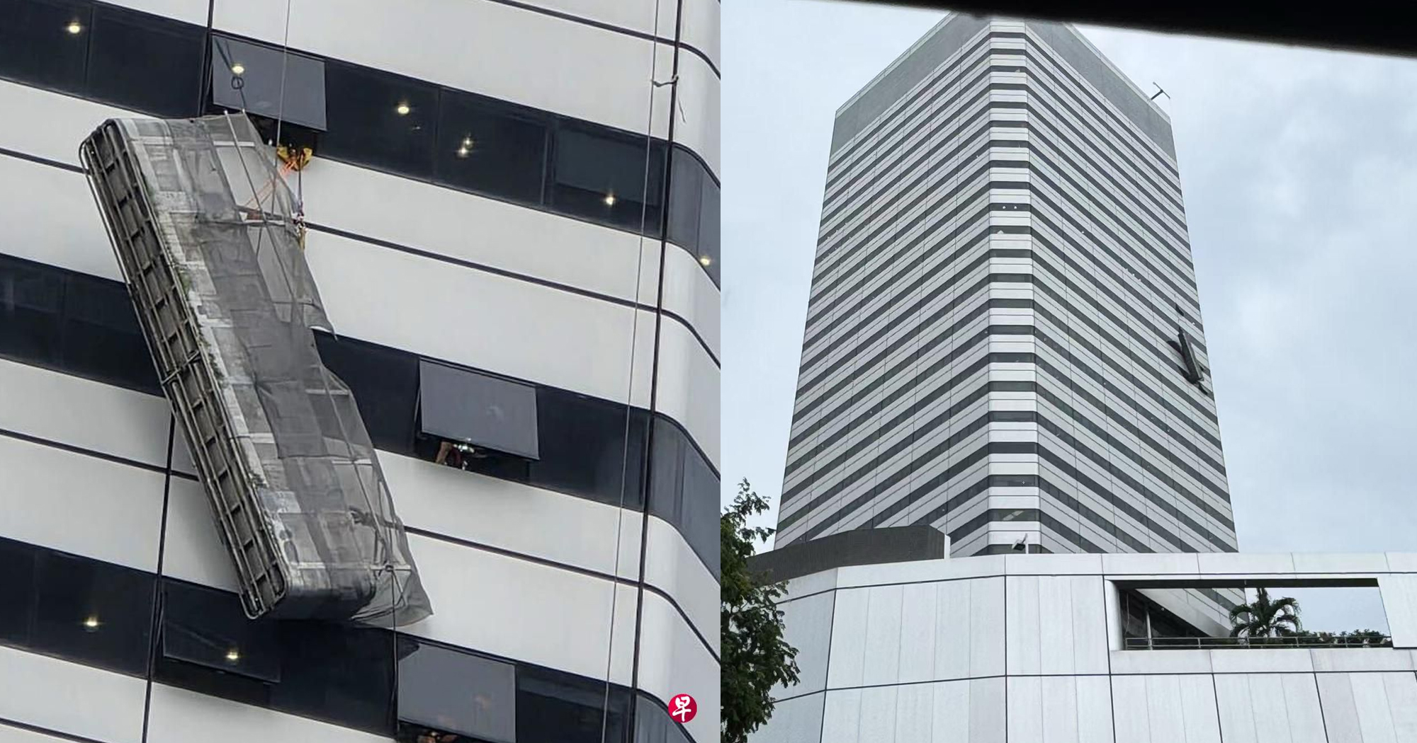 SCDF Rescues Two Workers After Gondola Cable Snaps at Raffles City Tower