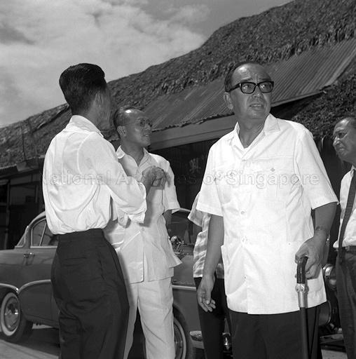 Malaysian Deputy Prime Minister Abdul Razak Hussein touring troubled spots during the racial riots. I