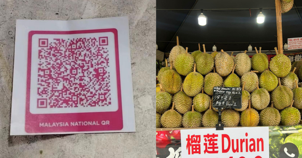 JB durian stall finds someone else's payment QR code pasted over their own, earnings lost as a result