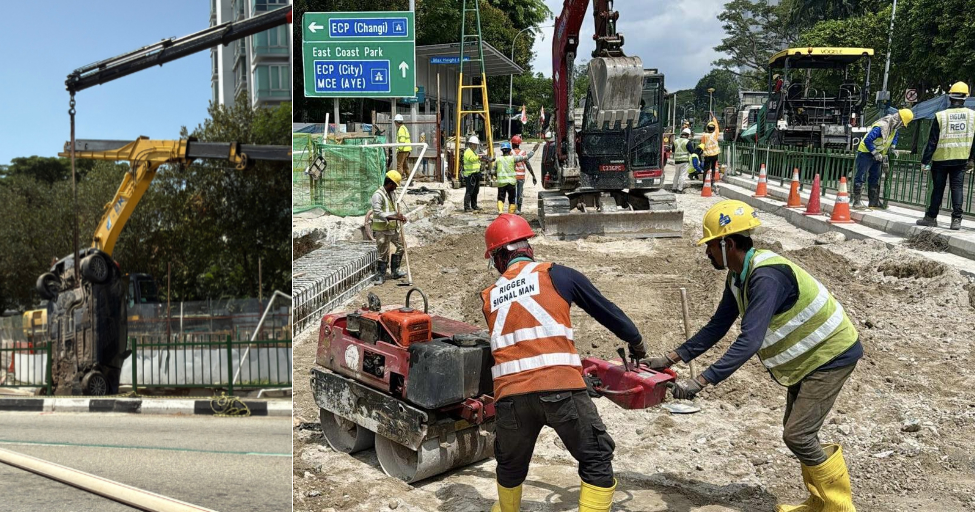 Sinkhole filled, Tanjong Katong Road South to reopen in stages from Saturday, Aug. 2, 12pm