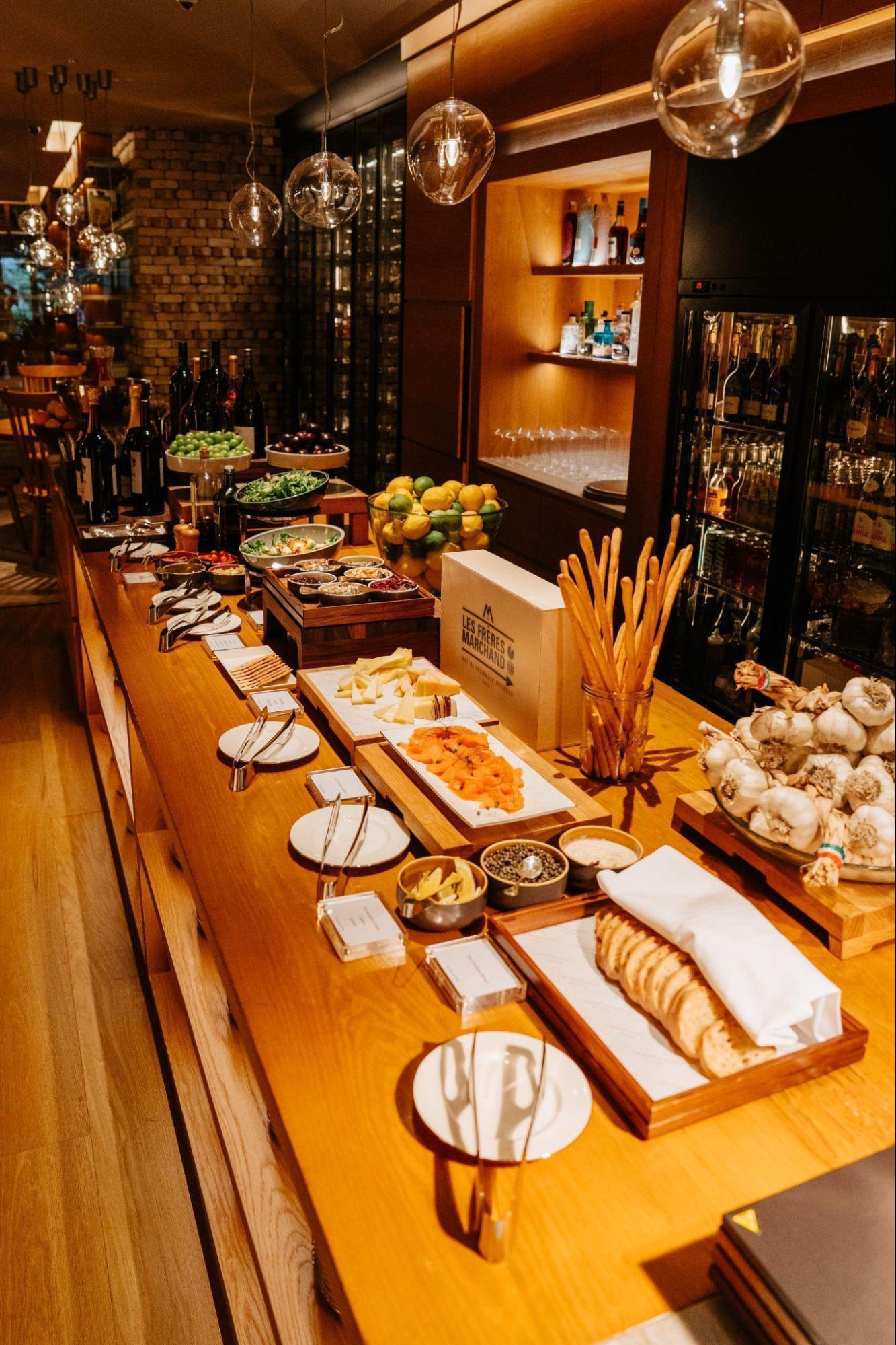 The Mediterranean-inspired spread.
