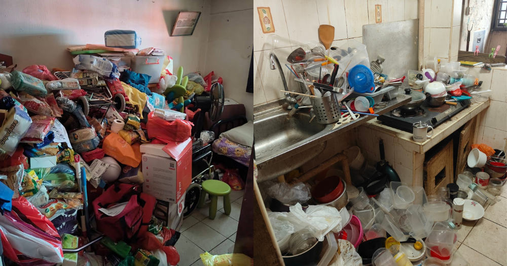 three elderly siblings hoarder house