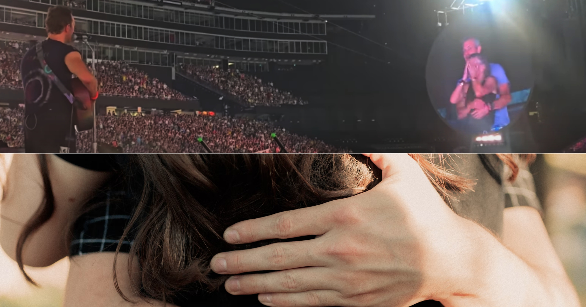 The ex-couple had reportedly split weeks before the concert. 