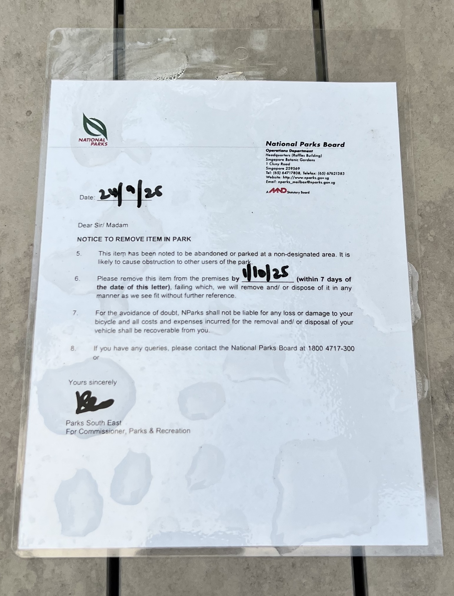 jalan kelichap playground notice