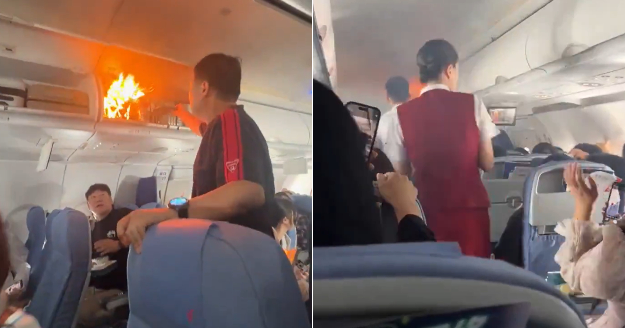 Battery catches fire on Air China flight from Hangzhou to Seoul, plane