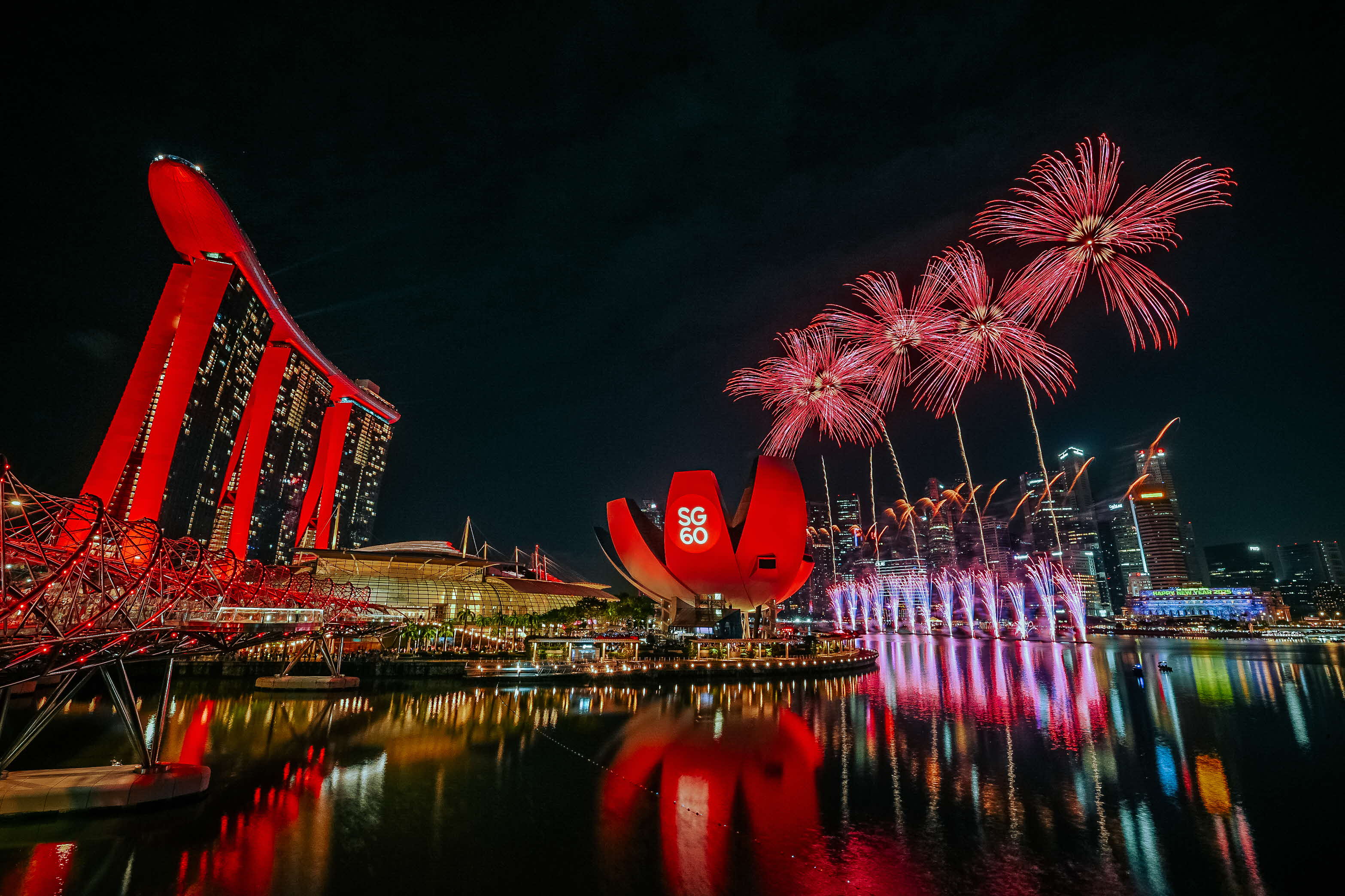Fireworks in Marina Bay