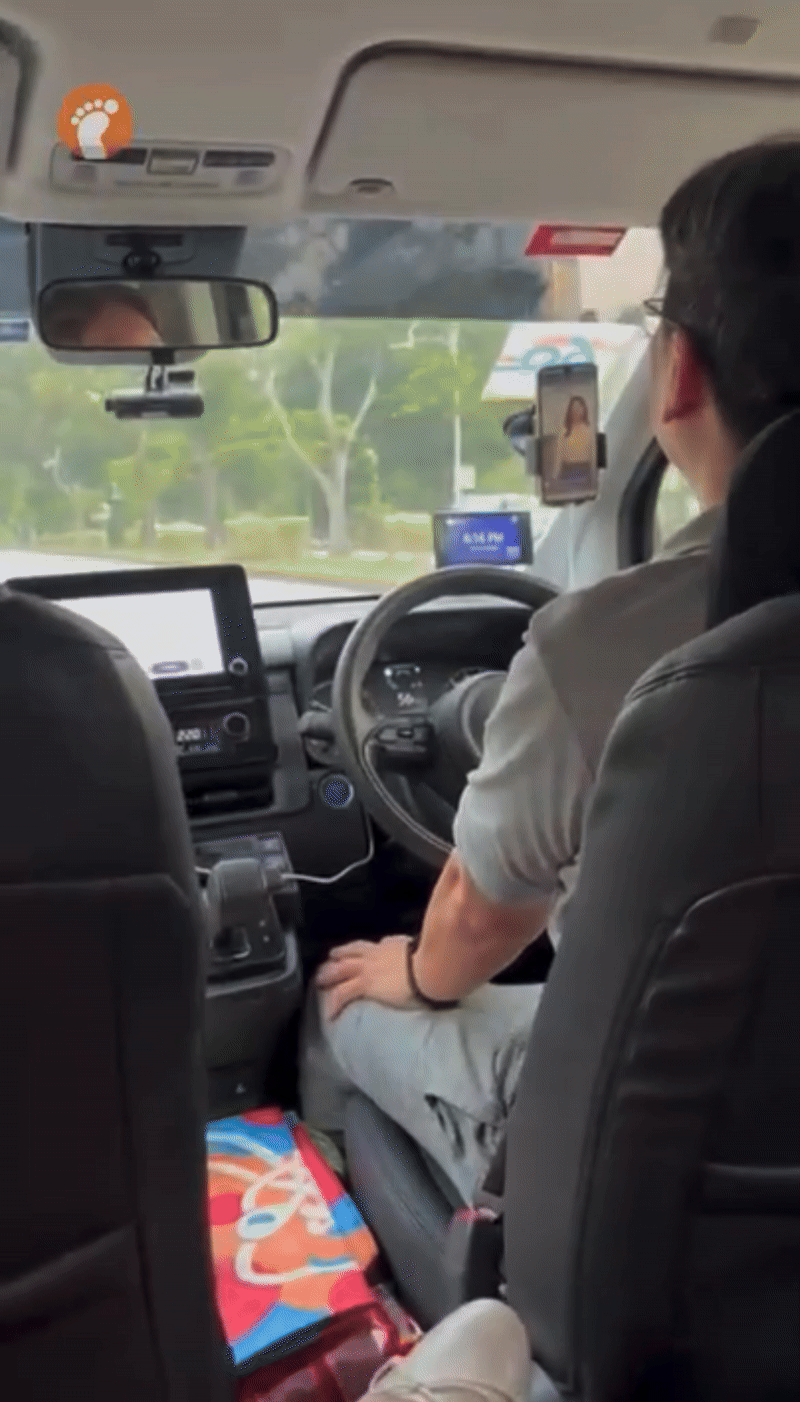 grab driver watch tiktok