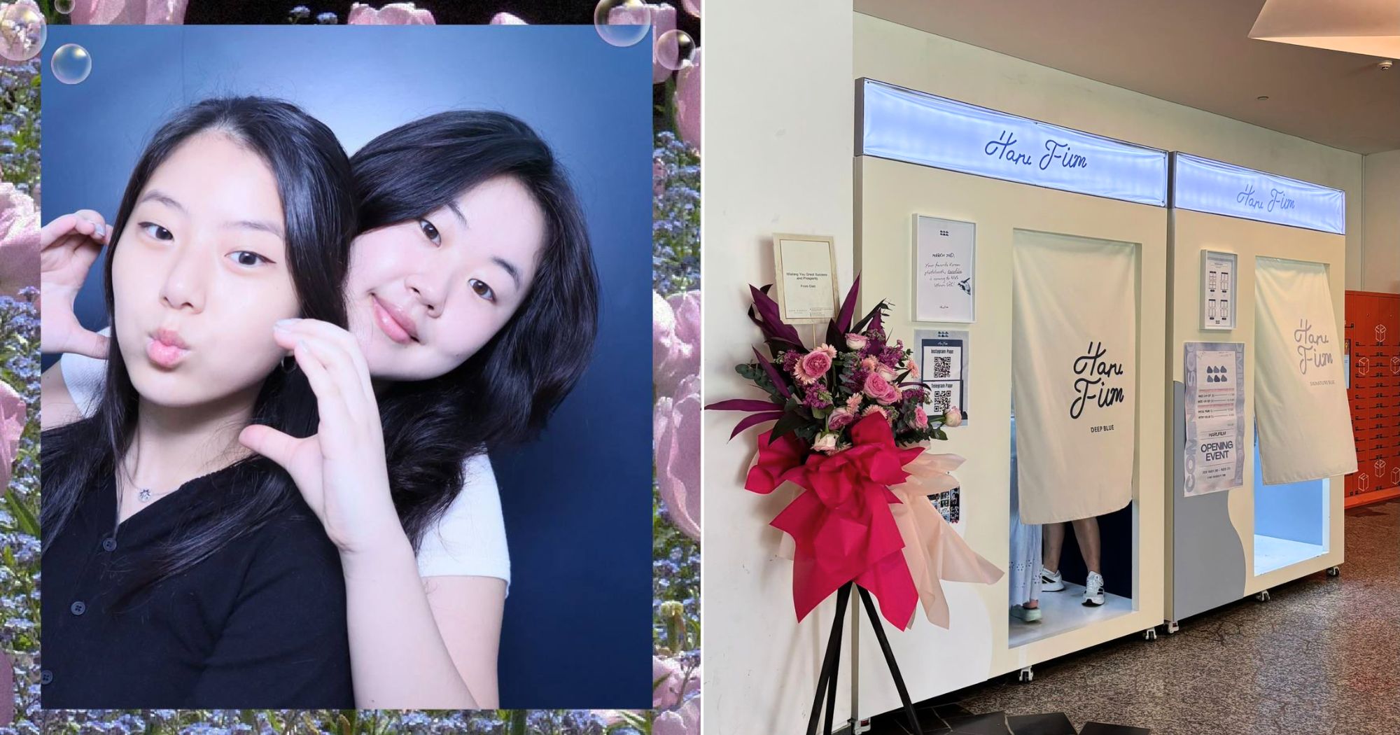 2 South Korean students living in S'pore bring Harufilm photobooth to NUS campus