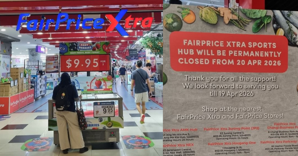 Fairprice Xtra Sports Hub will be 'permanently closed' from Apr. 20, 2026