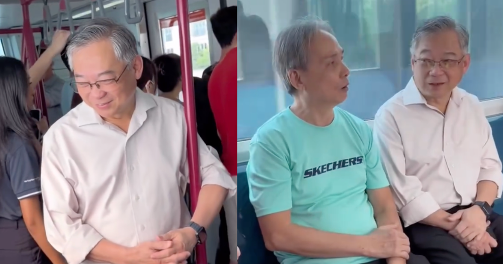 DPM Gan Kim Yong takes Punggol LRT, gets feedback from residents