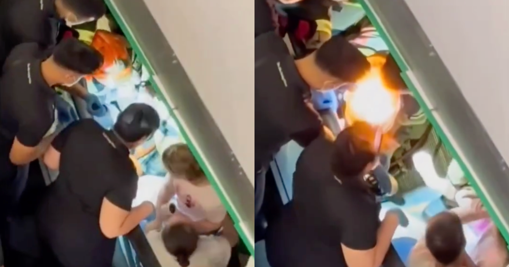 Child gets her foot trapped in Bugis Junction escalator, rescued by SCDF & sent to hospital