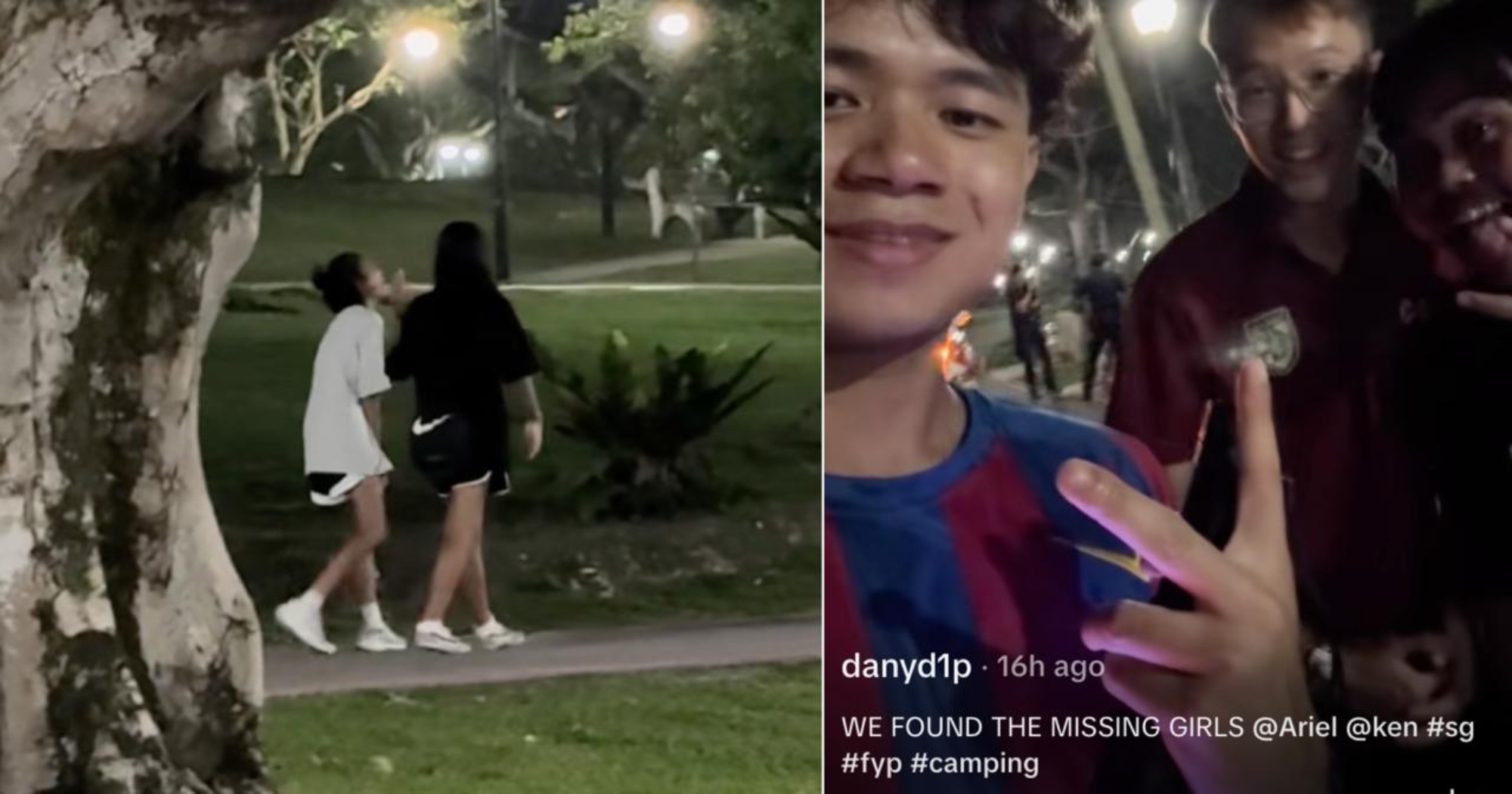 2 girls reported missing spotted in Pasir Ris Park, 3 boys who noticed them remained at scene until police arrived