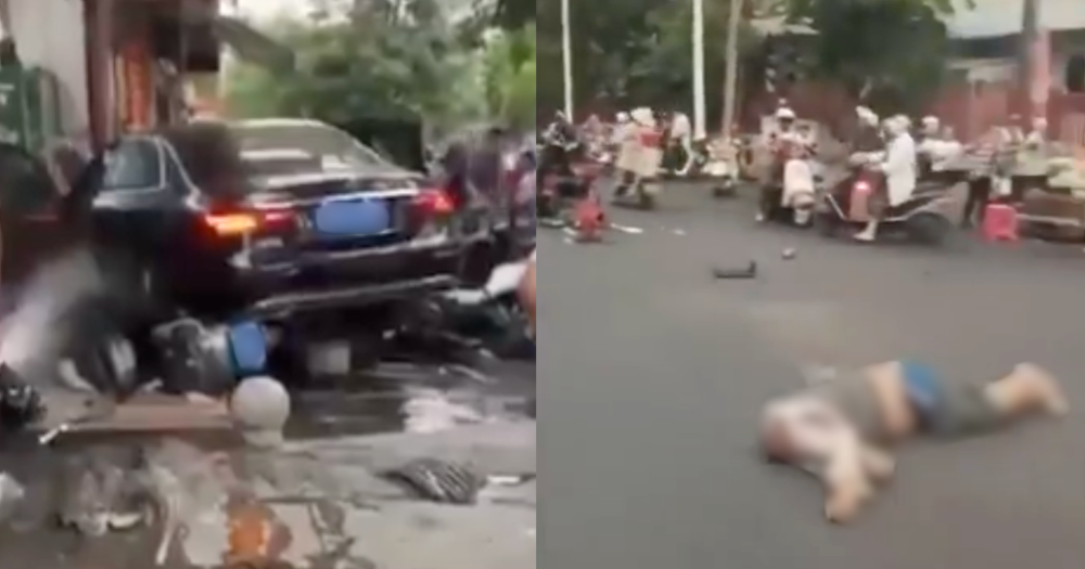 Boy in Hainan, 12, allegedly on drugs, steals family's Mercedes & crashes into supermarket, kills at least 3