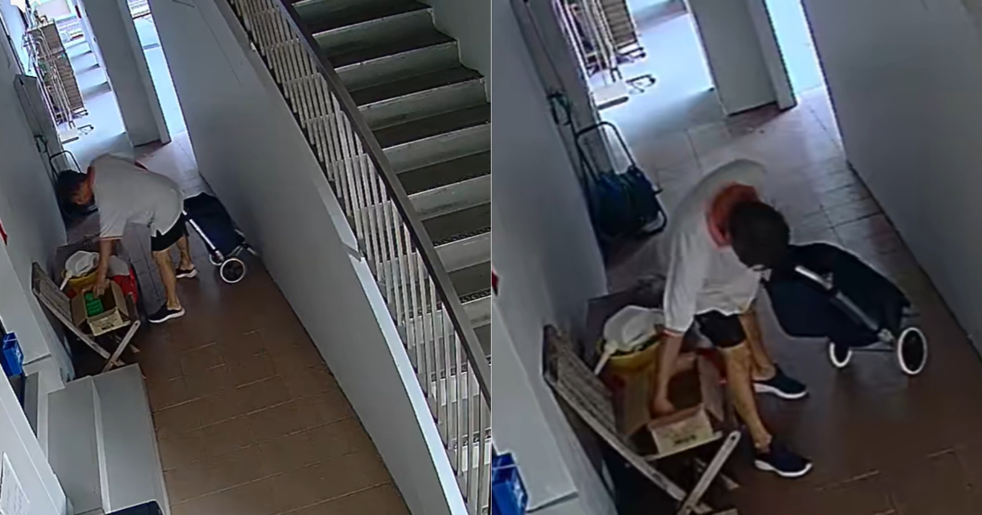 Man seen taking all the snacks supposedly left outside HDB home for delivery workers