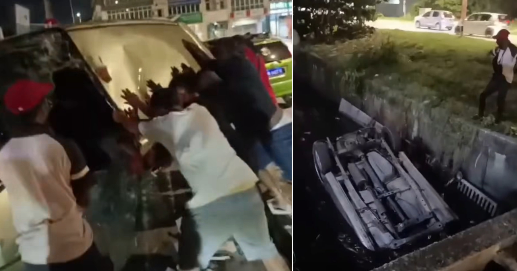 Accident in Klang, M'sia: Man, 60, dies, passers-by push his car into drain in apparent failed attempt at rescue