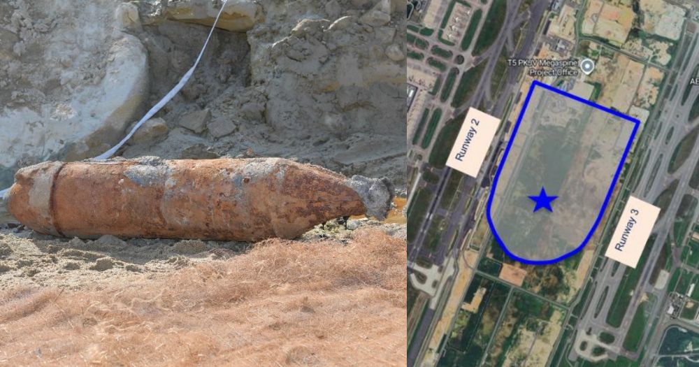 250kg WW2 bomb found at Changi Airport T5 construction site, to be disposed of on-site on Apr. 2