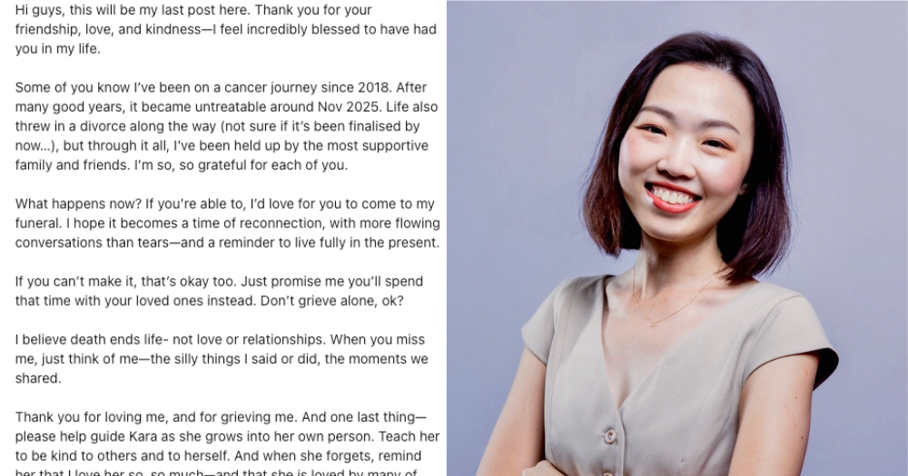 'I'd love for you to come to my funeral': S'pore woman, 41, posts final words on LinkedIn after 8-year cancer battle