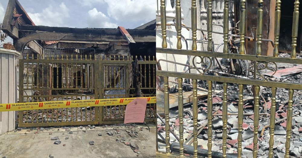 M'sian woman, 80, cries & refuses to leave paralysed son, 53, behind after KL house catches fire