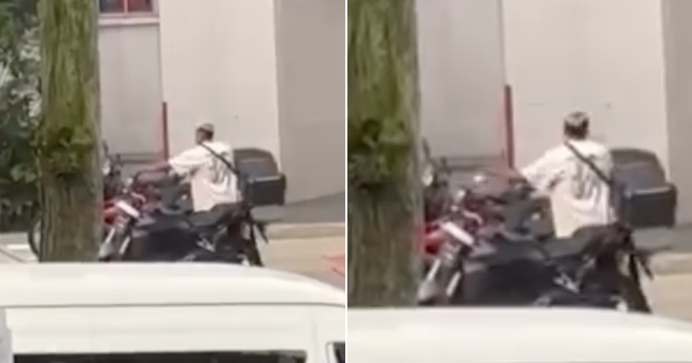 Man filmed allegedly taking cash cards from motorcycle OBUs in Bukit Batok carpark