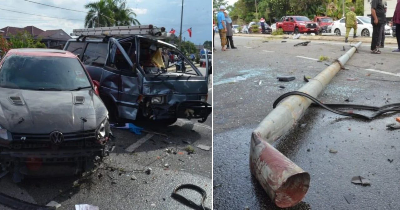 M'sia man, 18, gets decapitated after lamp post falls onto van in