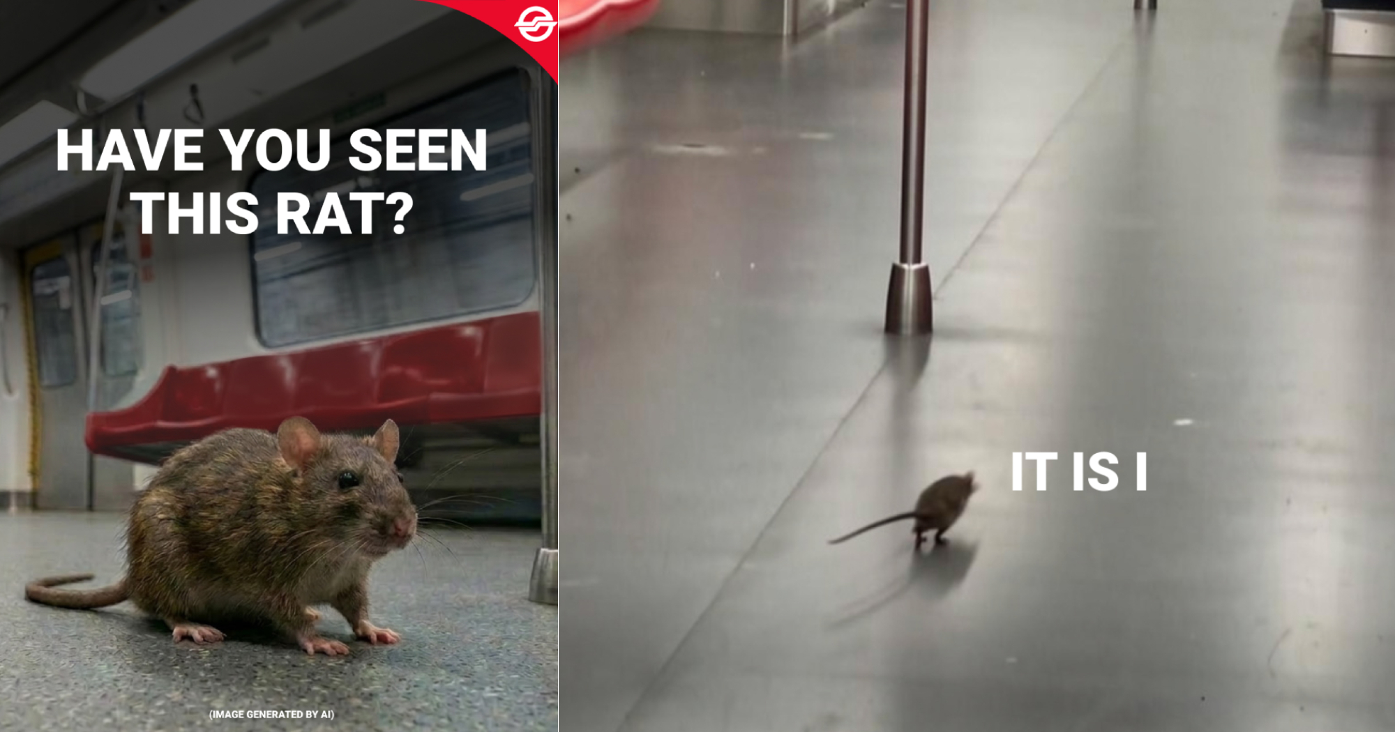 SMRT asks, 'Have you seen this rat?', confirms 'no wider infestation' on East-West Line MRT train