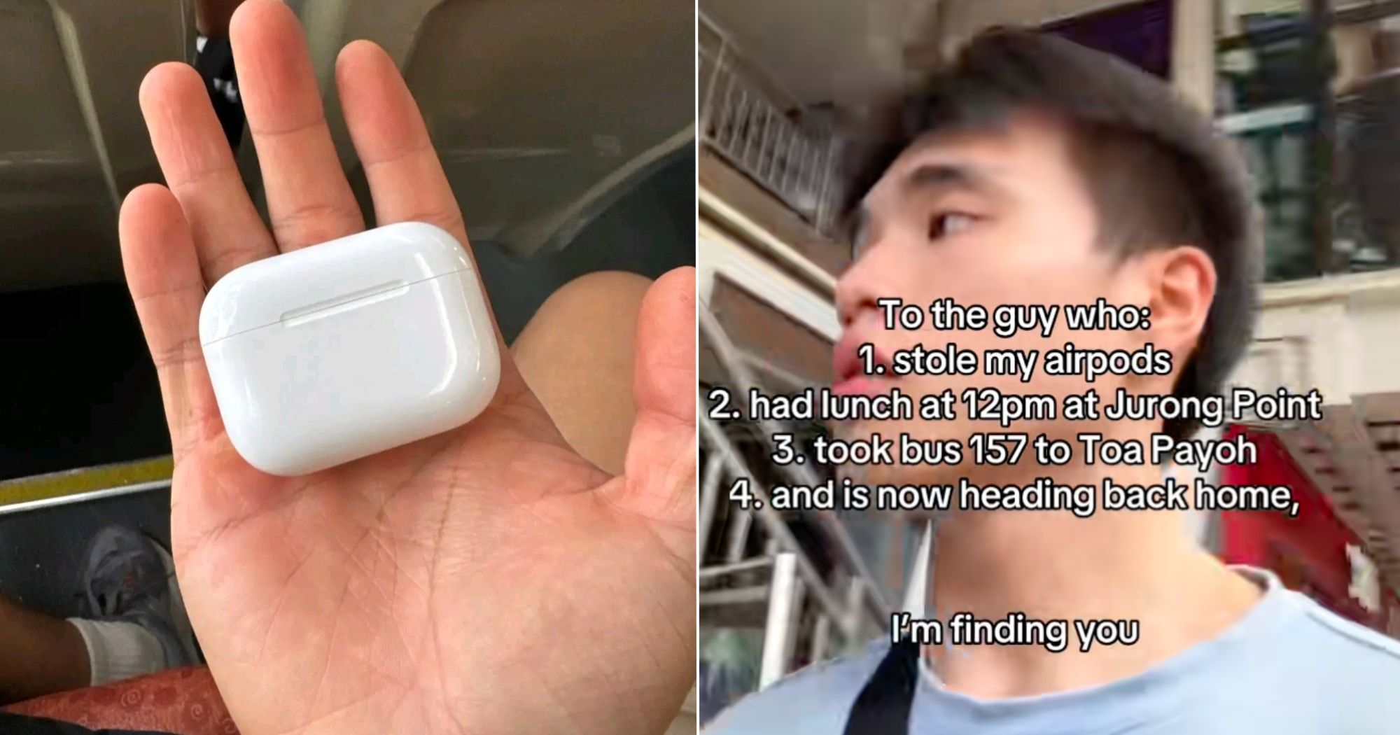 S'pore man, 22, tracks lost AirPods case from Juro