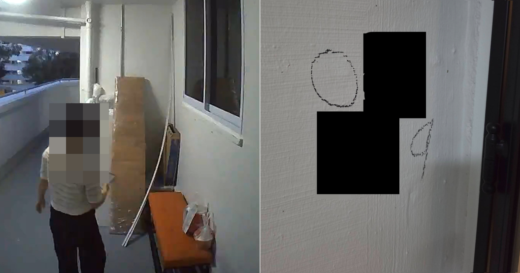 foodpanda rider, who wrote customer's unit number on wall outside HDB flat, returns to clean it up