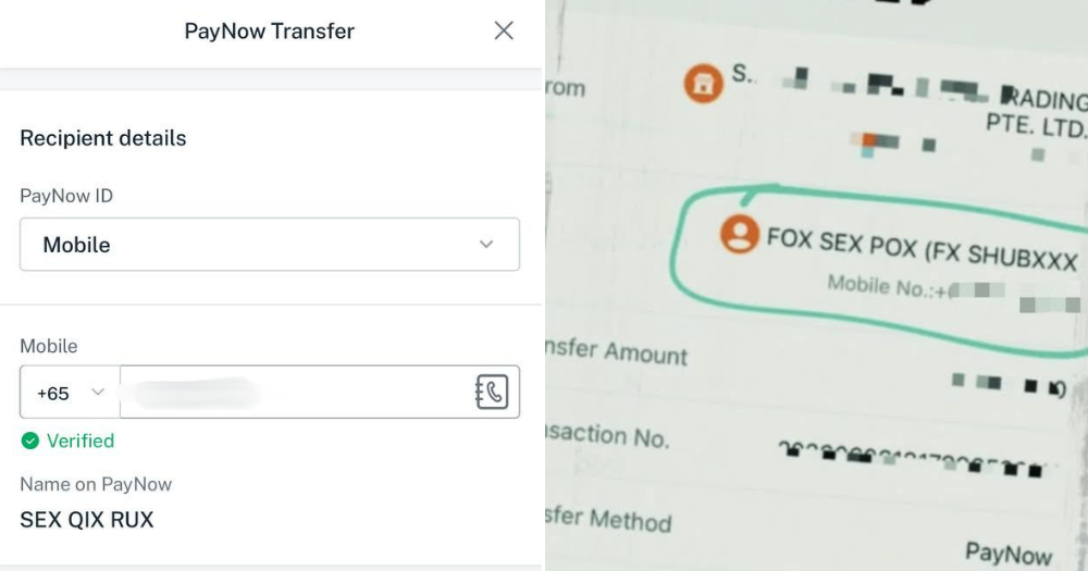 Some PayNow users' display names now contain 'obsc
