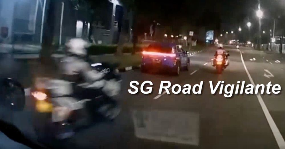 3 Traffic Police officers being investigated for riding in unsafe manner, caught on dashcam footage in Ubi - Mothership