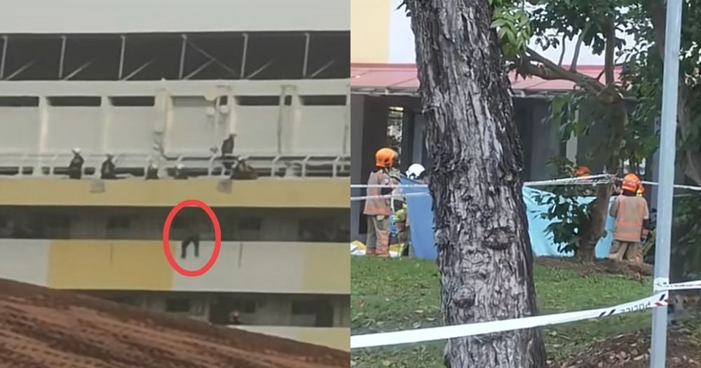 Man, 57, jumps off 12th floor of Ang Mo Kio block, lands on life pack, police apprehend him under Mental Health Act - Mothership
