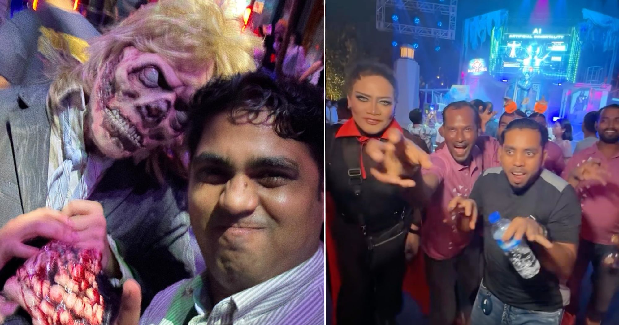 S'pore dorm operator brings 158 migrant workers to experience Halloween Horror Nights - Mothership