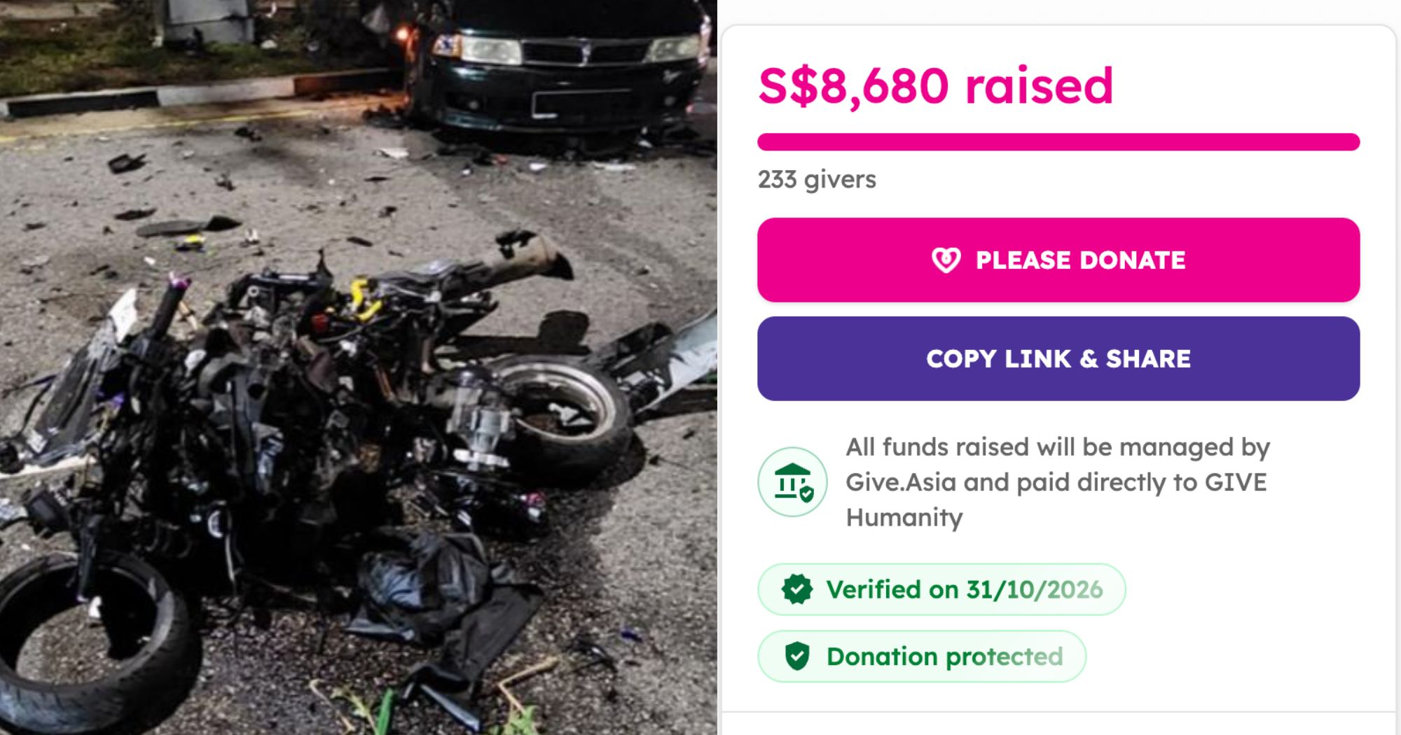 Fundraiser set up for Tampines Ave 12 fatal crash victims' 6-year-old son - Mothership